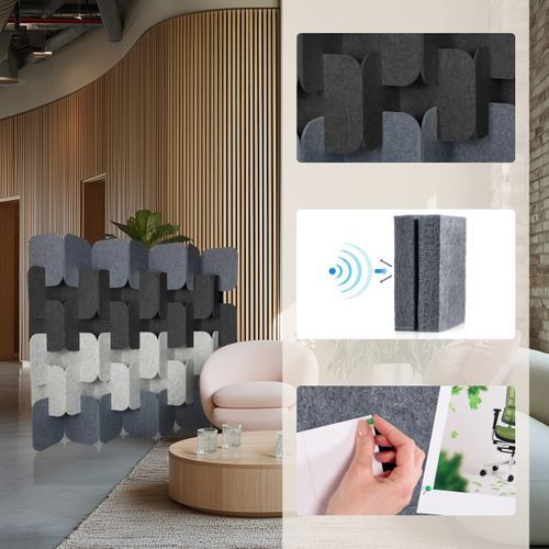 Cloison De Séparation Flexmiut Plug Tissu Gris/gris Clair/gris Foncé