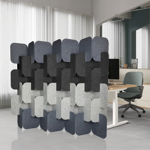 Cloison De Séparation Flexmiut Plug Tissu Gris/gris Clair/gris Foncé
