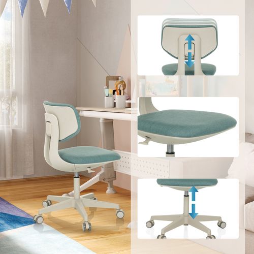 Chaise Pivotante Pour Des Enfants Kiddy Classic Tissu Bleu Sans Accoudoirs