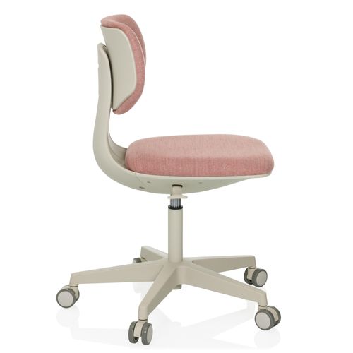Chaise Pivotante Pour Des Enfants Kid Classic Tissu Rose Sans Accoudoirs