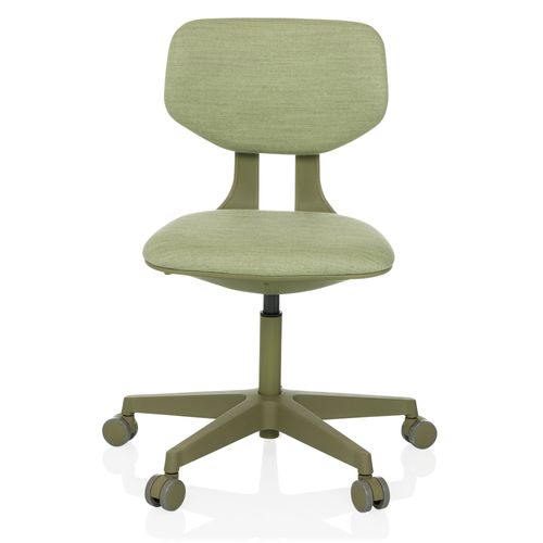 Chaise Pivotante Pour Des Enfants Kid Colore Tissu Vert Sans Accoudoirs