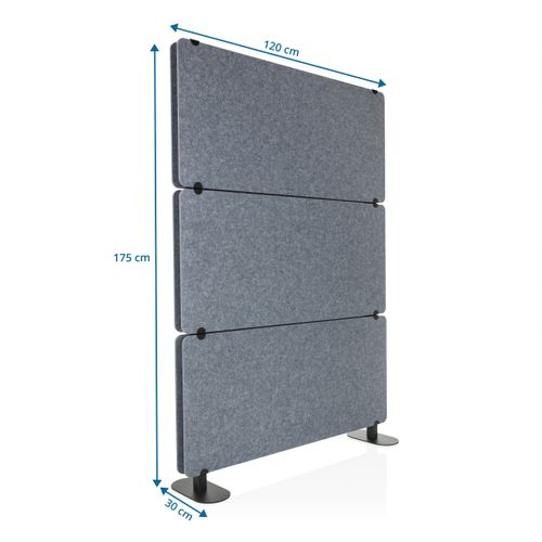 Cloison De Séparation Flexmiut Extend Tissu Gris