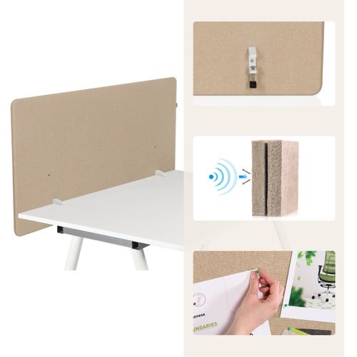Cloison De Table Flexmiut D1 Aluminium Beige