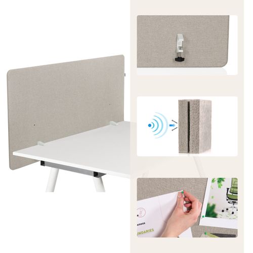 Cloison De Table Flexmiut D1 Aluminium Taupe