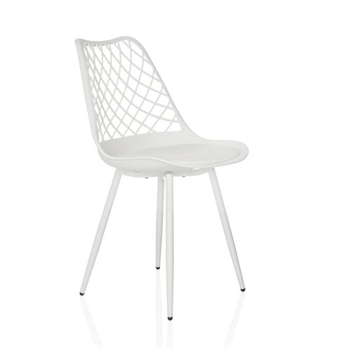Chaise D'extérieur Begio S Plastique Blanc Sans Accoudoirs