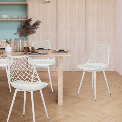 Chaise D'extérieur Begio S Plastique Blanc Sans Accoudoirs