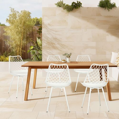 Chaise D'extérieur Begio S Plastique Blanc Sans Accoudoirs