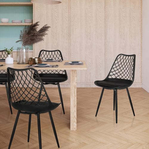 Chaise D'extérieur Begio S Plastique Noir Sans Accoudoirs