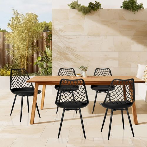 Chaise D'extérieur Begio S Plastique Noir Sans Accoudoirs