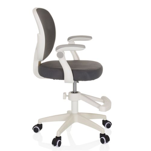 Chaise Pivotante Pour Des Enfants Kiddy Smart Tissu / Tissu Maille Gris Avec Accoudoirs Rabattables