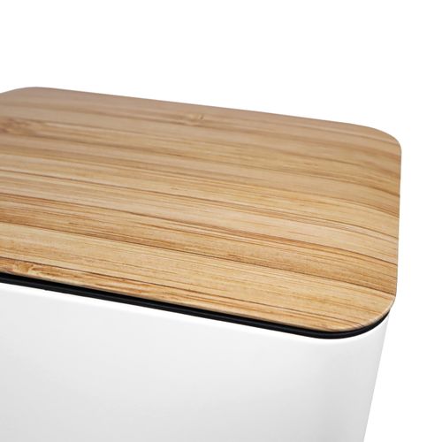 Poubelle Clean Natura Métal Crème/noix