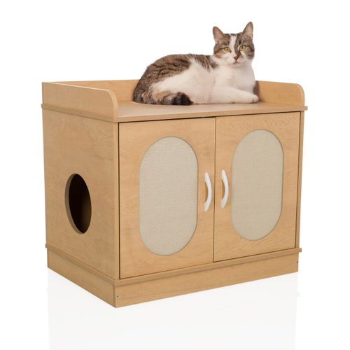 Maison Pour Chat Kittyhome 2 Mdf, Laminé Hêtre