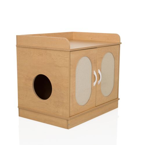 Maison Pour Chat Kittyhome 2 Mdf, Laminé Hêtre