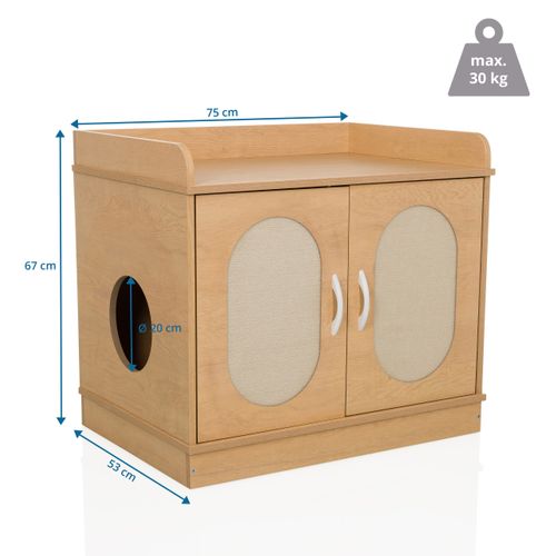 Maison Pour Chat Kittyhome 2 Mdf, Laminé Hêtre