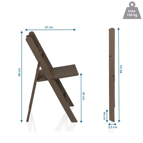 Chaise D'extérieur Travano 1 Plastique Marron