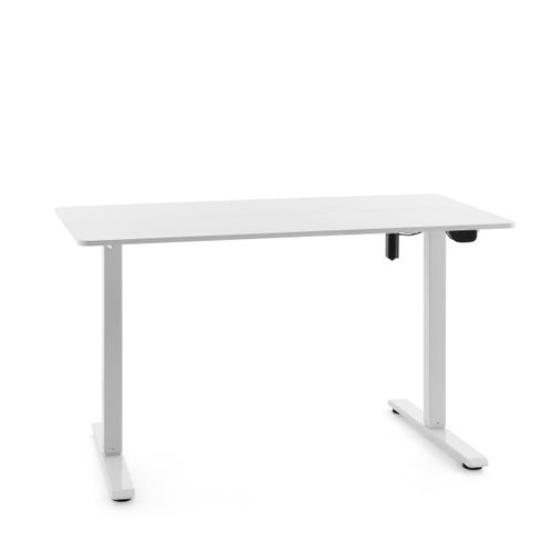 Bureau Worktime Panneau Mdf, Cadre En Acier Blanc