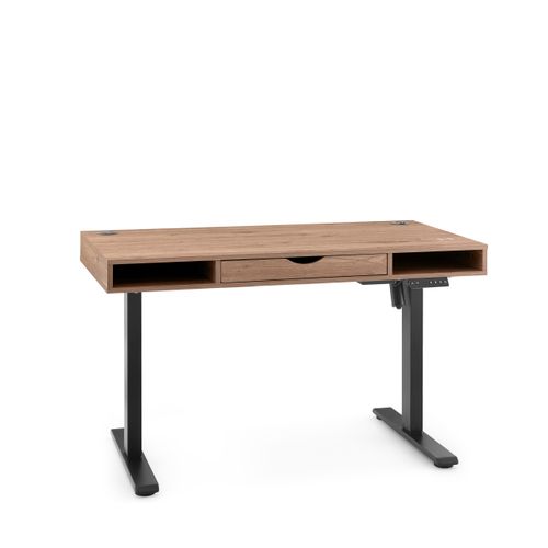 Bureau Worktime Style Panneau De Particules Revêtu De Mélamine Chêne/noir