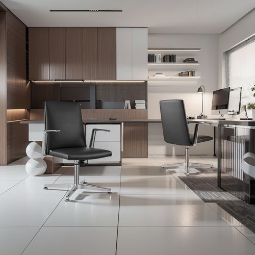 Chaise Ambassado V Simili Noir Accoudoirs Compris