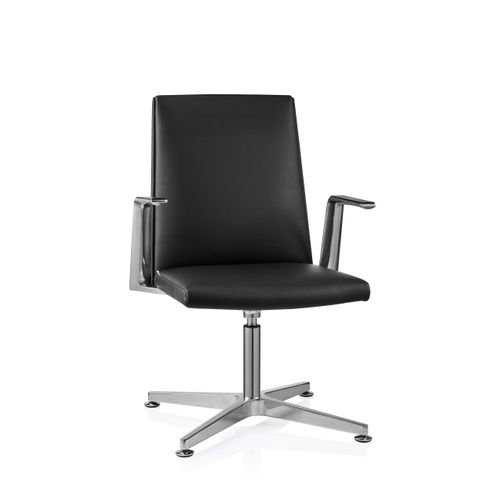 Chaise Ambassado V Simili Noir Accoudoirs Compris