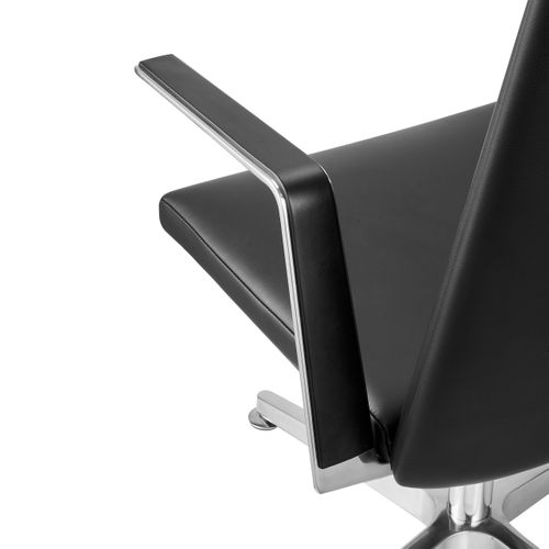 Chaise Ambassado V Simili Noir Accoudoirs Compris