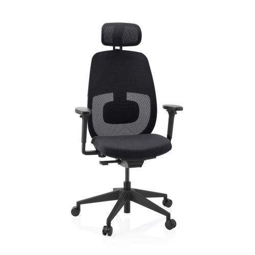 Fauteuil De Bureau Skandis Pro Tissu / Tissu Maille Noir Accoudoirs Fournis (réglables En Hauteur)
