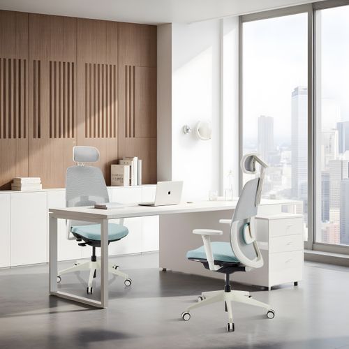 Fauteuil De Bureau Skandis Pro Tissu / Tissu Maille Menthe Accoudoirs Fournis (réglables En Hauteur)