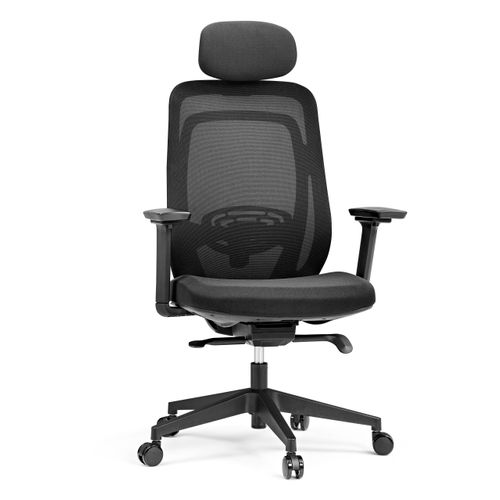 Fauteuil De Bureau Vivadapt Tissu / Tissu Maille Noir Avec Accoudoirs (réglables En Hauteur)