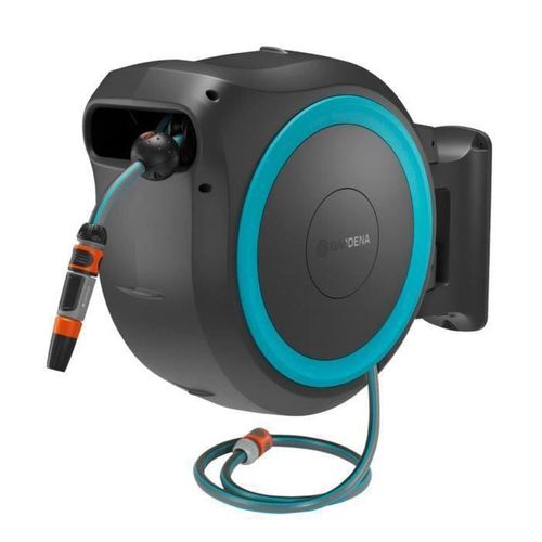 Dévidoir Mural - Powerroll P4a - XL - Bleu - Longueur 35 M - Tuyau 13 Mm