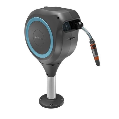 Dévidoir Automatique Pour Terrasse  - Rollup S - Bleu - Longueur 15 M - Tuyau 13 Mm