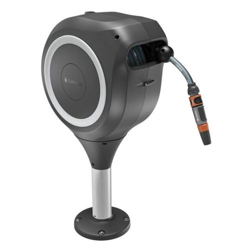 Dévidoir Automatique Pour Terrasse - Rollup - S - Blanc - Longueur 15 M - Tuyau 13 Mm