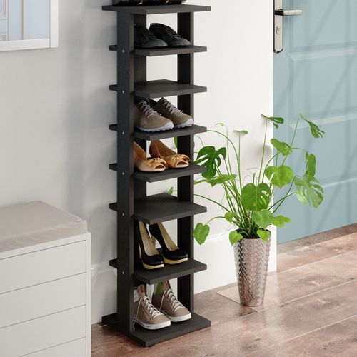 Armoire à Chaussures Sara 36794 Anthracite 26.7x110cm