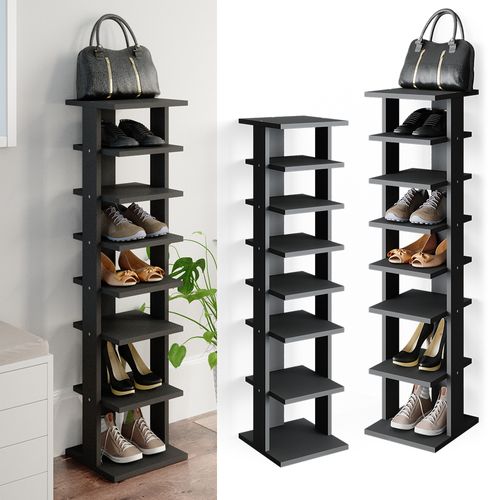 Armoire à Chaussures Sara 36794 Anthracite 26.7x110cm