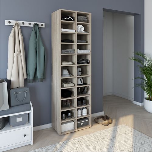 Armoire à Chaussures Paris, Sonoma, 52.4x183.3cm 22 Compartiments