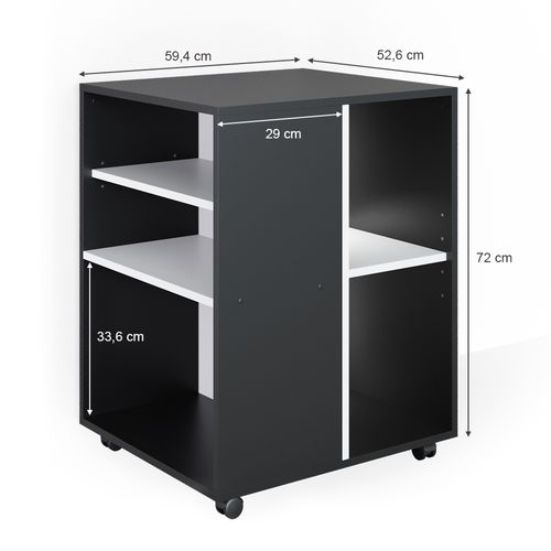 Caisson Roulant , Anthracite, 59.4x52.6cm