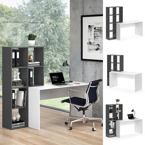 Bureau Mara 36769 Blanc/anthracite 166.8x59cm