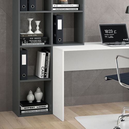 Bureau Mara 36769 Blanc/anthracite 166.8x59cm