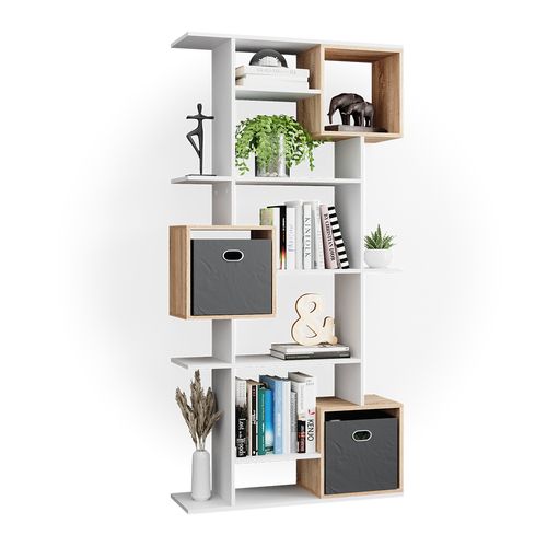 Meuble De Rangement Cube Cube 36772 Blanc/sonoma 92x187.7cm