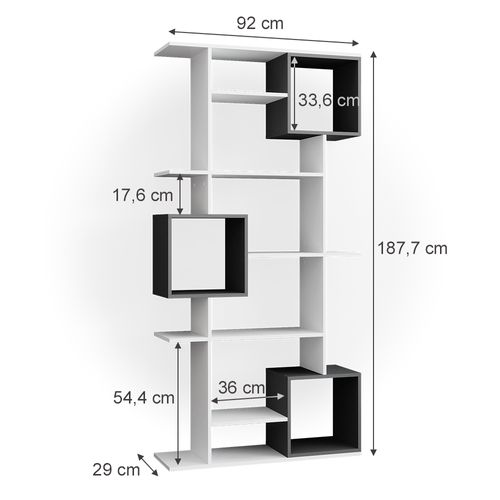 Meuble De Rangement Cube Cube 36773 Blanc/anthracite 92x187.7cm