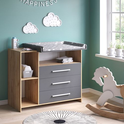 Commode à Langer Oskar 36683 Anthracite/sonoma 113x100cm