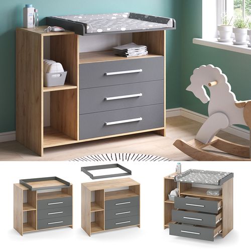 Commode à Langer Oskar 36683 Anthracite/sonoma 113x100cm