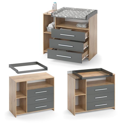 Commode à Langer Oskar 36683 Anthracite/sonoma 113x100cm