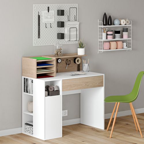 Bureau  36756 Blanc/sonoma 100x50cm