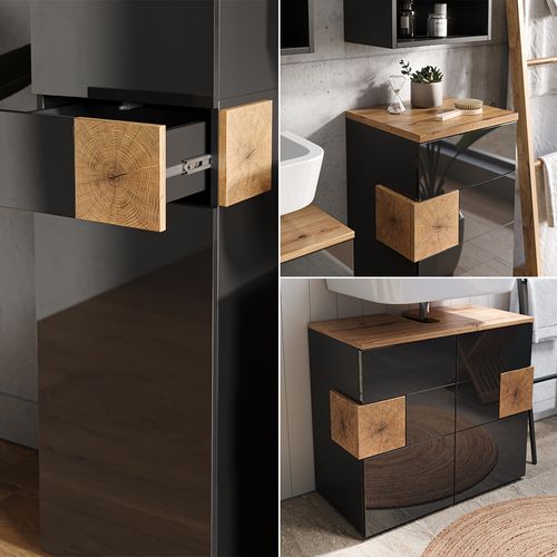 Ensemble De Meubles De Salle De Bains Eden 36926 Anthracite 5 Pièces