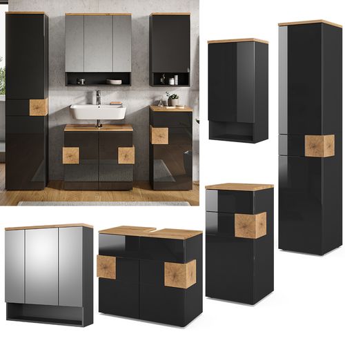 Ensemble De Meubles De Salle De Bains Eden 36926 Anthracite 5 Pièces