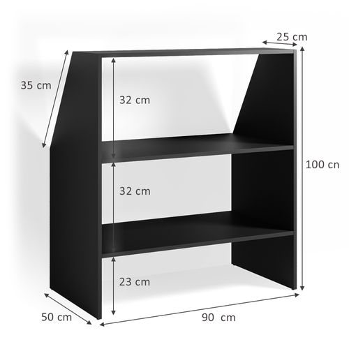 Étagère Mansardée  36745 Anthracite 90x100cm