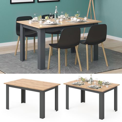 Table De Salle à Manger Karlos 36816 Chêne De Force Doré 140x90cm