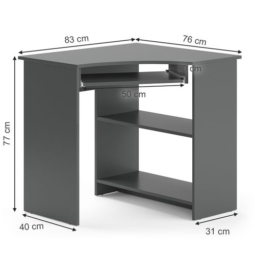 Bureau Dangle Odin 36910 Anthracite 83x76cm
