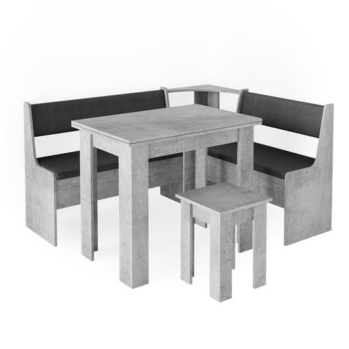 Groupe De Banquettes Dangle Roman 36915 Béton 150x120cm Avec Table