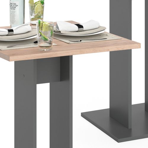 Table De Salle à Manger Repose 36916 Anthracite 65x65cm