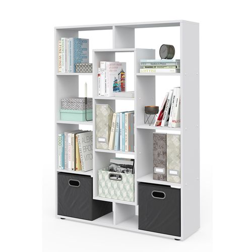 Étagère Pivotante 37001 Blanc 107.2x143cm Avec 2 Boxes Pliants